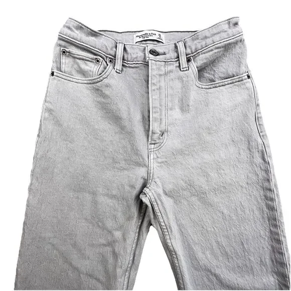 Abercrombie Fitch 90s Relaxed Jean Womens 0 25 High Rise Light Wash Denim Y2K