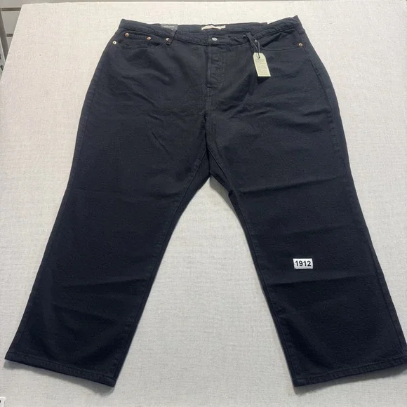 Levi's Wedgie Straight Jeans Women Sz 22W‎ Black New With Tags