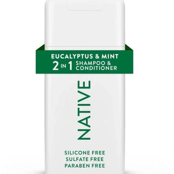 6 NATIVE Eucalyptus & Mint Mini 2N1 3 oz Scalp Refreshing Shampoo & Conditioner
