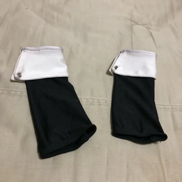 Black and White girls cuffed partial sleeves for dress up