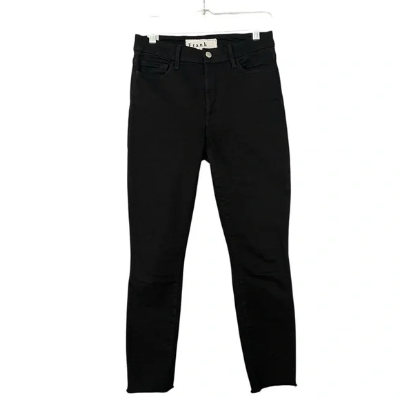 FRANK & EILEEN Women Sligo Denim Ankle Jeans Raw hem Black Size 27