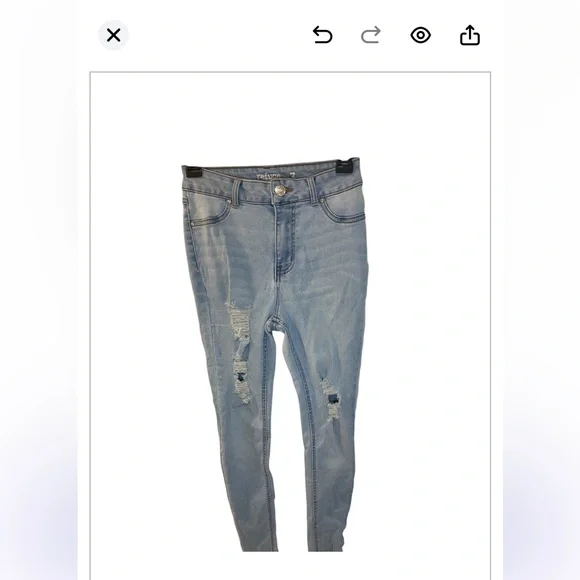Refuje Light Blue Distressed Women's Jeans