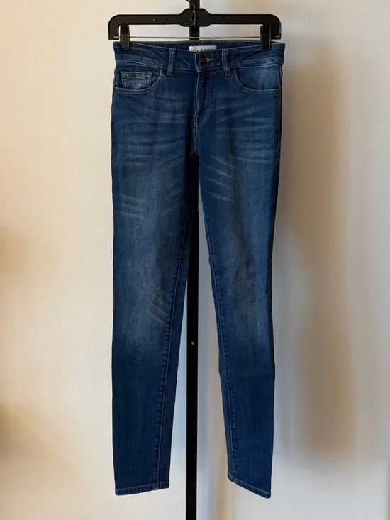 DL1961 Florence Instasculp Dark Blue Skinny Jeans Size 24