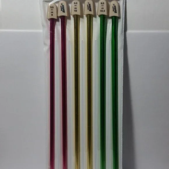 Silvalume Knitting Needles Set Sizes: 9, 10, 10.5