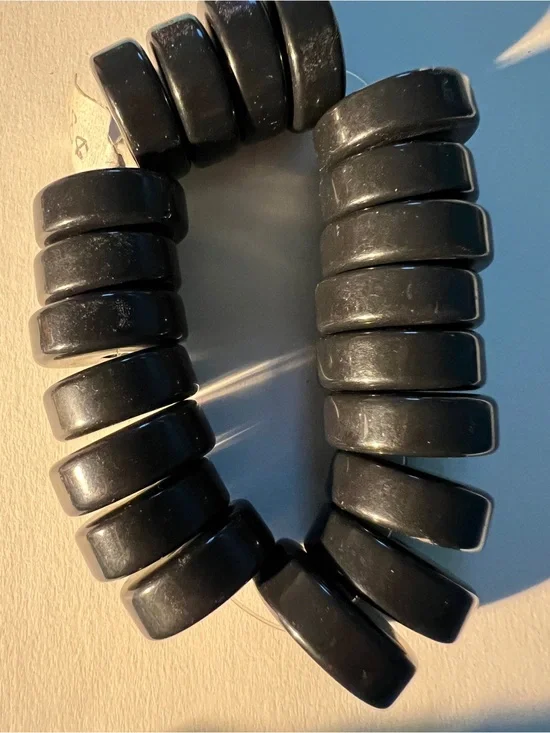 Vintage Lucite Beads Black