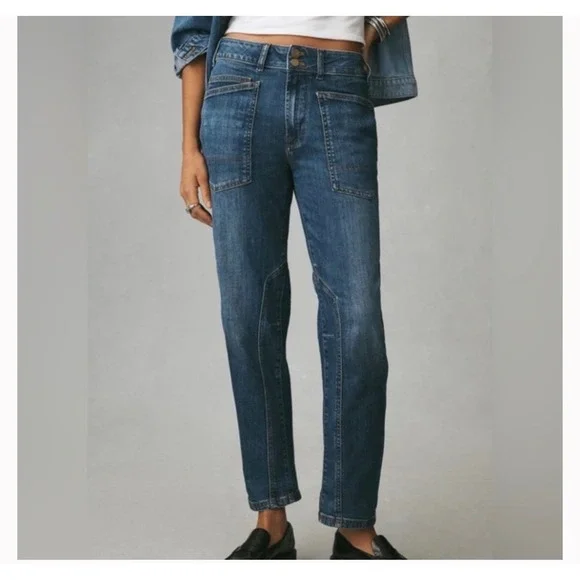 Anthropologie‎ x Pilcro | The Wanderer Mid-Rise Relaxed Jeans Sz 29/8 Taper