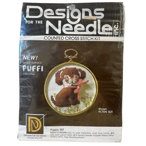 Designs‎ for the Needle Cross Stitch Kit Puppy Nursery Baby Shower Craft
