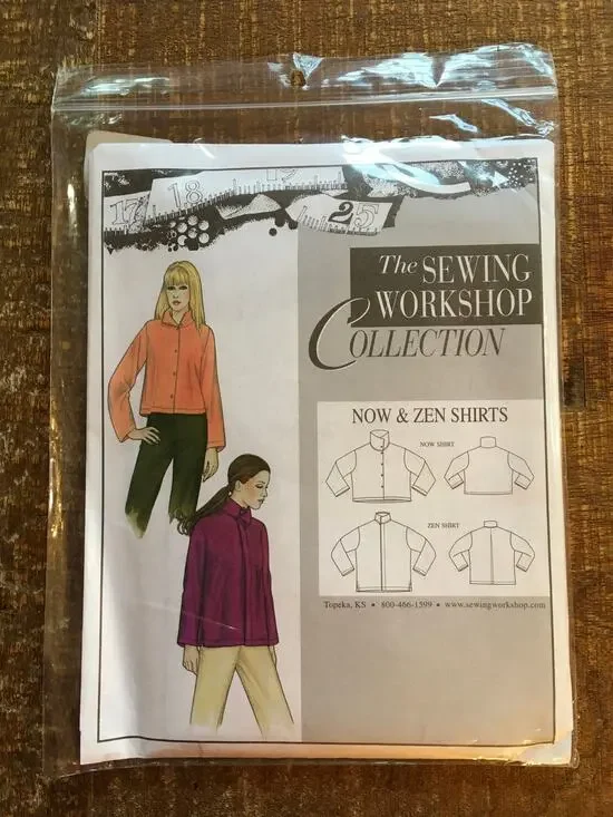 Sewing Workshop Pattern Womens Now & Zen Shirts 6-22 UNCUT