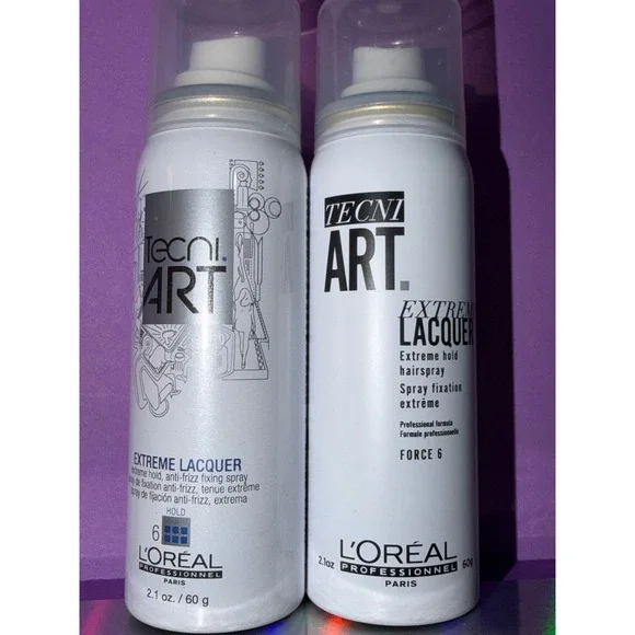Loreal Professionnel Tecni Art Extreme Lacquer hair care Hairspray Set of 2