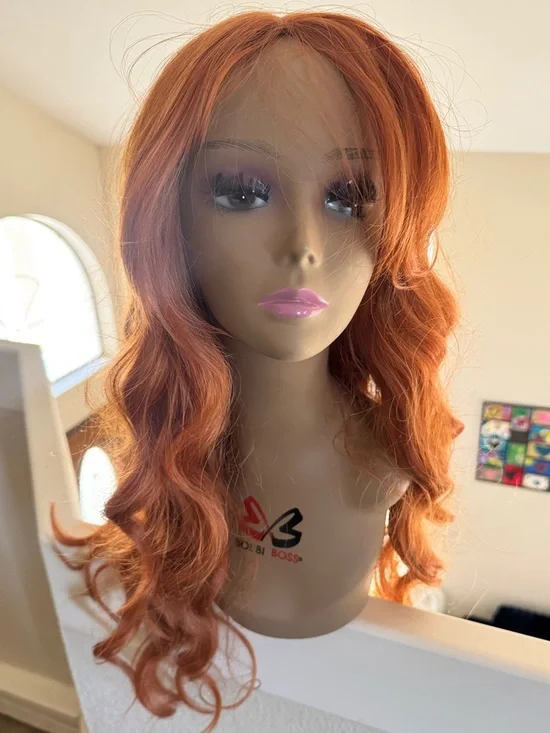 Women’s Long Wavy Copper Red Wig - Mimo Hair