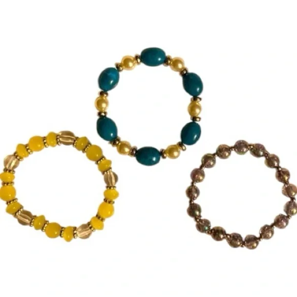 NWOT Kids stretch bracelet,3 bracelet bundle, Beaded, Shimmer, Iridescent​​