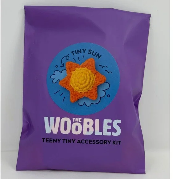 The Woobles Tiny Sun Teeny Accessory Kit Yellow Orange‎ Crochet NIP NEW