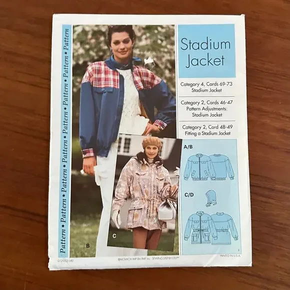 UNCUT Step-by-Step Sewing Pattern Stadium Jacket Size 4-22