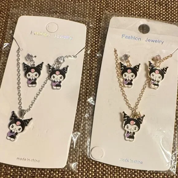 3244- Matt Fun Item Earrings and Necklace Set Price for 1 Set