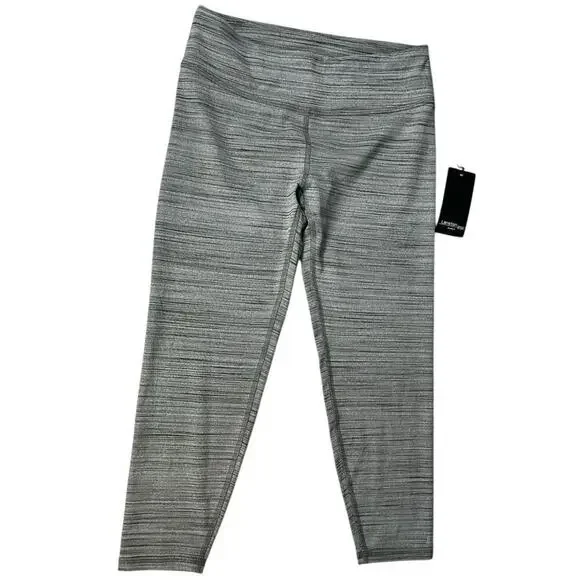 LANSTON Sport Grey Capri Leggings Quick Wicking Technology Size Small Active NWT