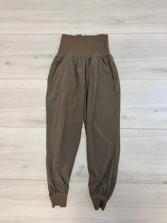 Aerie Offline Jogger‎ Pants Olive Taupe High Waist Sz S/P Performance Athleisure