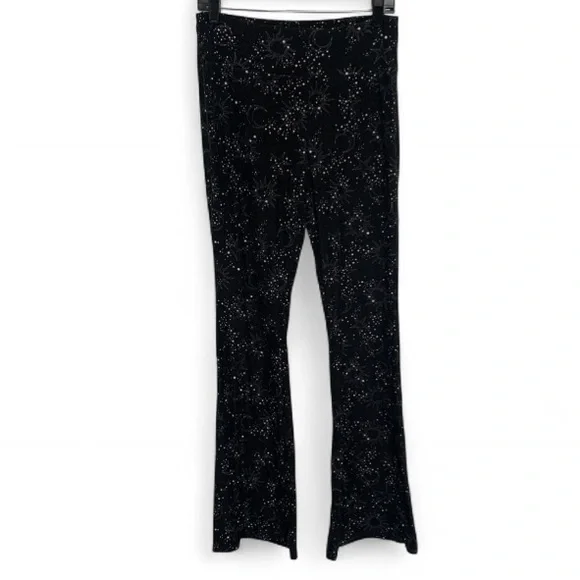 No Boundaries Boho Celestial Moon Star Print Flare Leggings Size Large