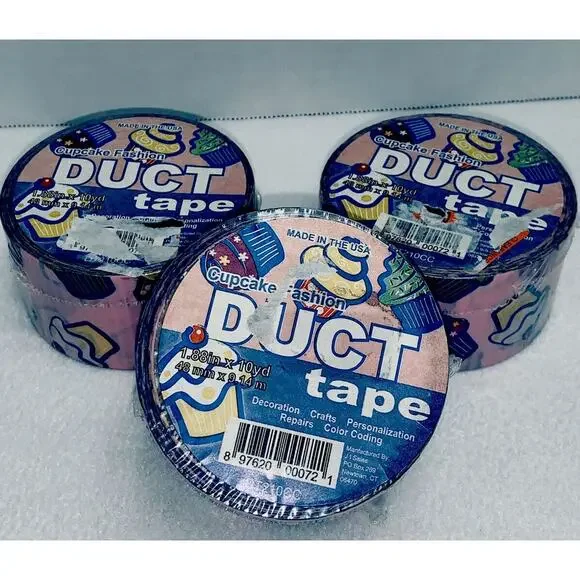 Lot of 3 Duct Tape Cupcake Fashion 1.88