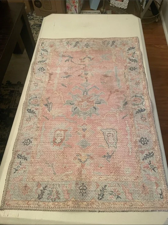 Pink Vintage-Style Decorative Door Mat