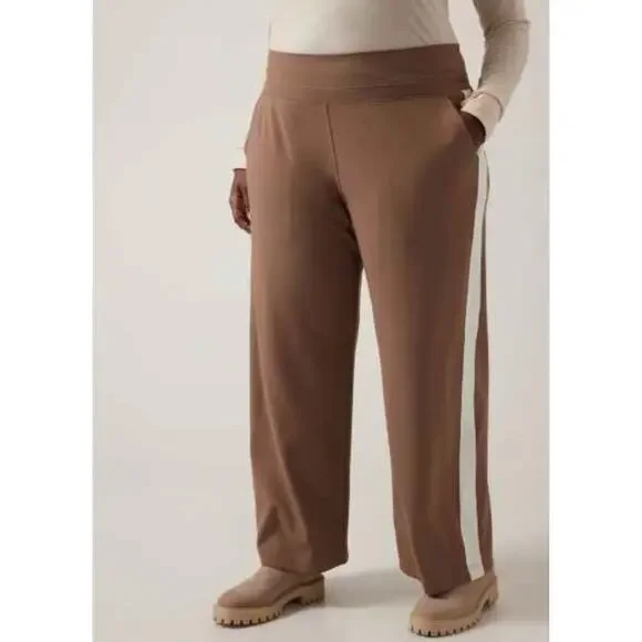 Athleta Venice Colorblock Wide Leg Pant Rustic Beige size 1X