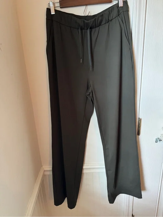 CRZ YOGA Olive Green Drawstring Casual Pants Size L 12 NWT