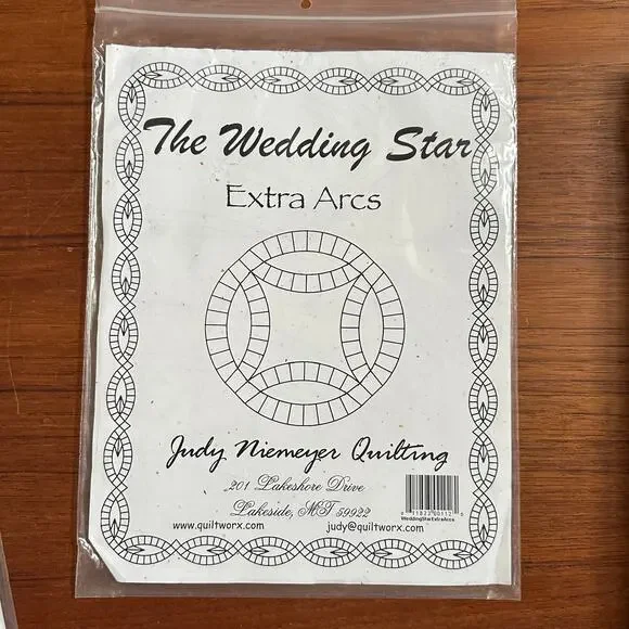 NEW Wedding Star Extra Arcs Quilting Pattern Uncut