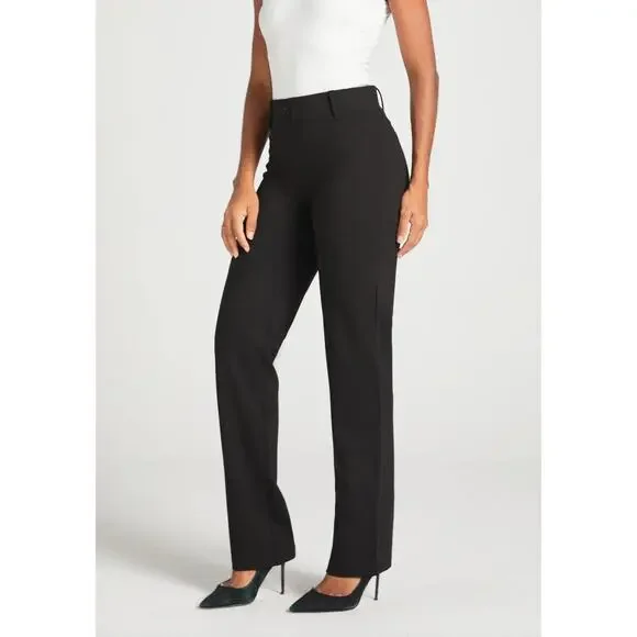 New Betabrand Black Classic Straight Leg Dress Yoga Pants Size XXS Short Petite