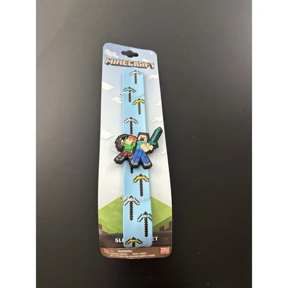 Minecraft Slap Bracelet Steve Alex Blue‎ Axe NEW IN PACKAGE