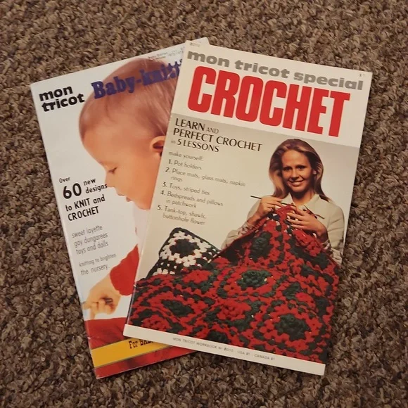 Vintage Mon Tricot Knitting and Crochet Books