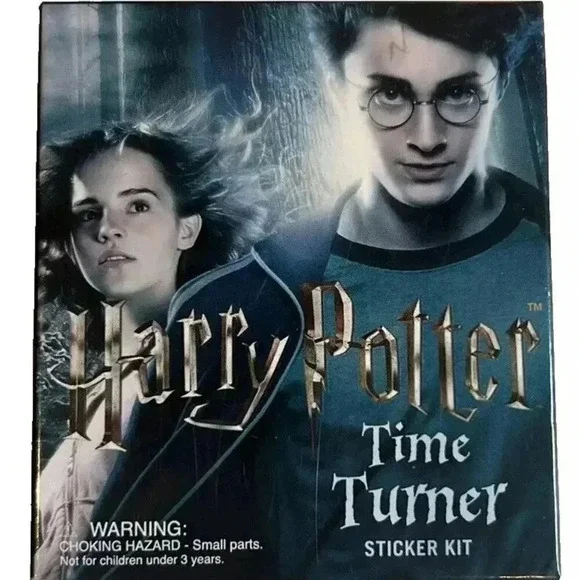 NEW Harry Potter Hermione Granger Time Turner Necklace & Sticker Book Mini Kit