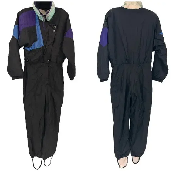 Serac Vintage 80/s Nylon Retro Ski Suit Size 10