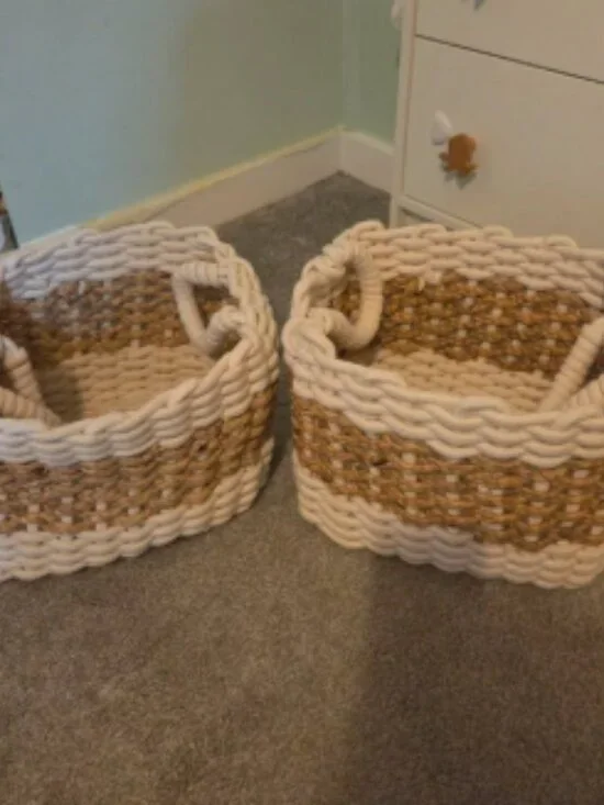 Woven blanket baskets
