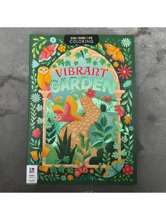 Adult Coloring Book: Vibrant Garden - Brand new & Never Used