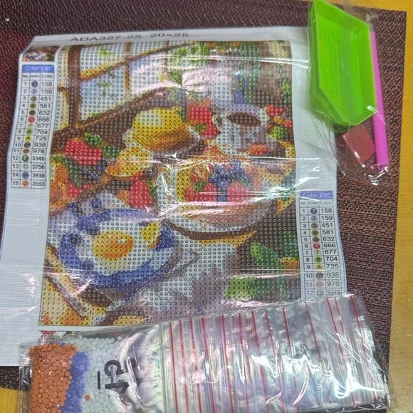 20x25 cm Colorful breakfast Diamond Painting Kit