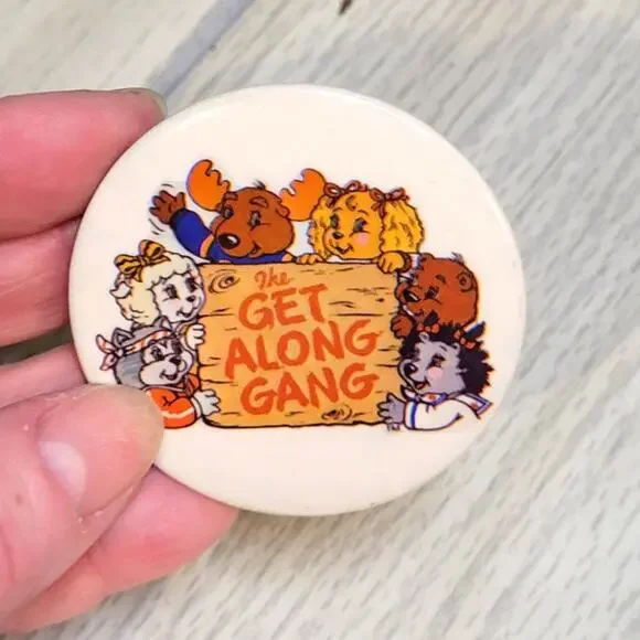 Vintage 80s Get A Long Gang Membership Buttons Pins Lot Of 12