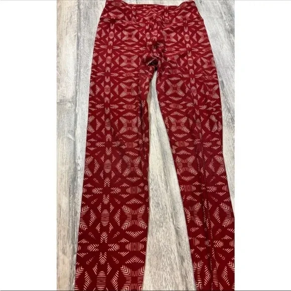 LuLaRoe Women's Red Leggings One Size Stretch Comfort Casual