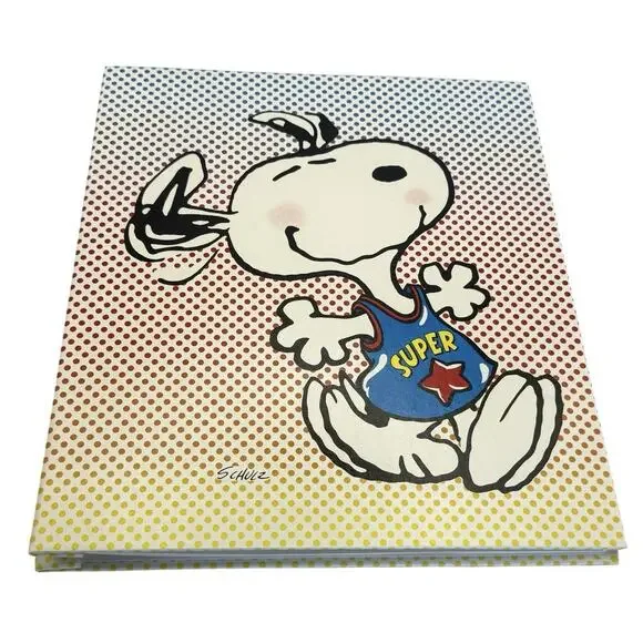 Vintage Hallmark Snoopy Peanuts Refillable Scrapbook Photo Album Super 12”x11”