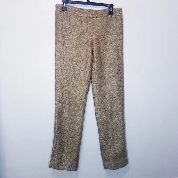 🌸Anthropologie | Lela Rose Gold‎ Pants 8