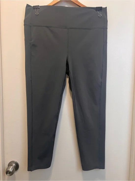 Mono B Gray High Rise Pocket Leggings 1XL Athletic Yoga Workout Pants