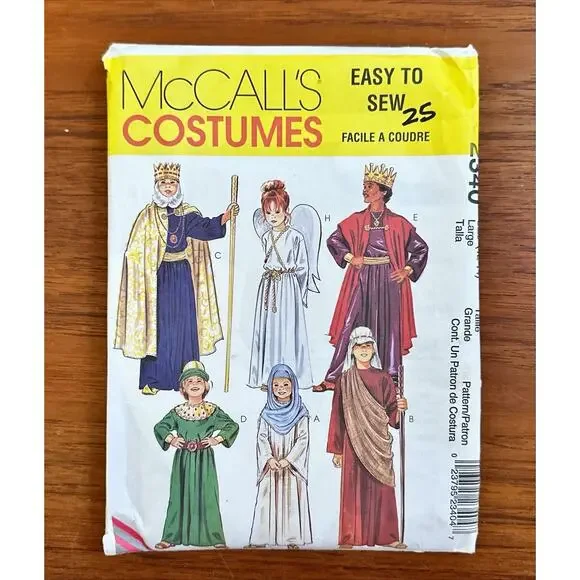 UNCUT McCall’s 2340 Costume Jesus Bible Nativity CHILD 12-14