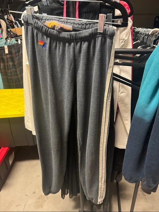 EUC Aviator Nation 5 Stripe Sweatpants.