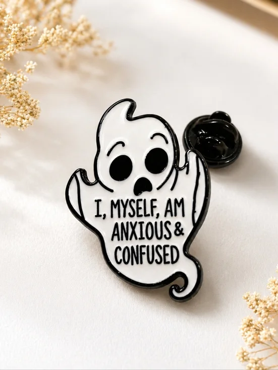 Funny Ghost Enamel Pin 