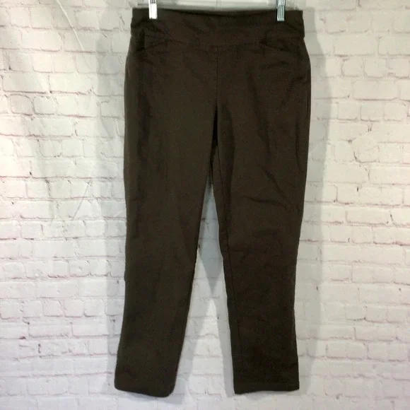 Croft & Barrow Chocolate Brown The Effortless Stretch Pant - Size 6