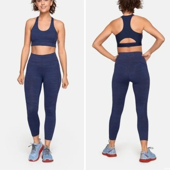 Outdoor Voices Sweat Tech Leggings Navy Blue Size Small