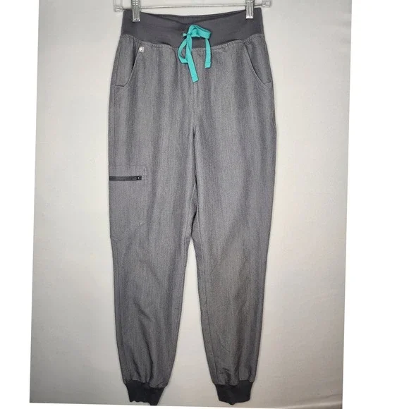 Figs Woman's Zamora Jogger Scrub Pants‎ XS Gray Hospital Uniform