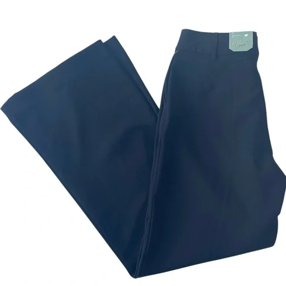 Ryegrass Black Flare Leg High Waist Dress Pants Pockets Woman's Size 8 NWT $79
