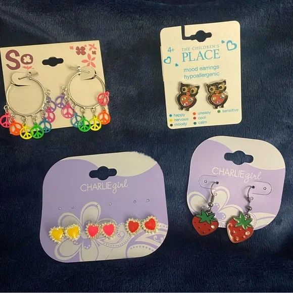 Colorful Kids Earrings Set
