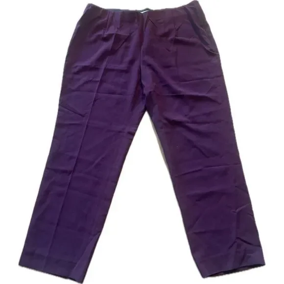 NWT Tahari Burgundy Red Dress Pants Women’s Plus Size 18W Retail $99 ST872