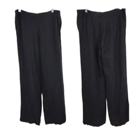 CABI 100% linen wide leg trousers sz 8 style #335