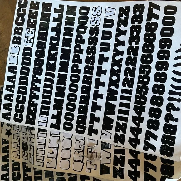 Sticker letter various sizes colors lot bulk